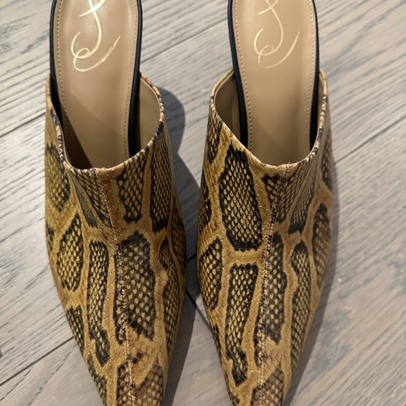 Sam Edelman Snakeskin Mules - Picture 2 of 4